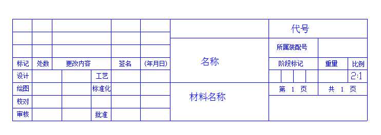 圖紙主標題欄